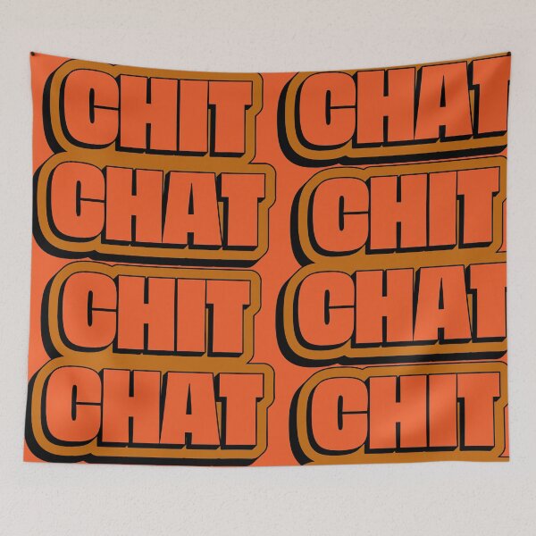 Item preview, CHIT CHAT – Bold Retro Typography Quote designed and sold by The Design KAD.
