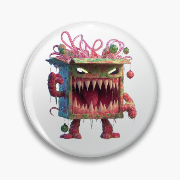 Item preview, Christmas Gift Box Monster Horror Art designed and sold by AlexLineArt.