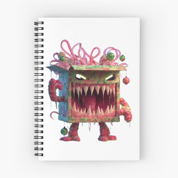 Item preview, Christmas Gift Box Monster Horror Art designed and sold by AlexLineArt.