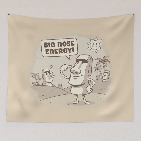 Item preview, Funny Moai Statue with Big Nose Energy Pun designed and sold by zzz888.