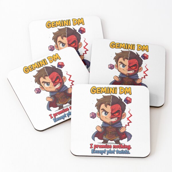 Item preview, Gemini DM – Unpredictable Dungeon Master Sticker Men designed and sold by RpgTools.