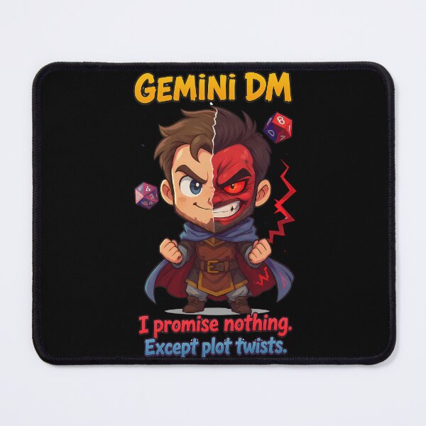 Item preview, Gemini DM – Unpredictable Dungeon Master Sticker Men designed and sold by RpgTools.