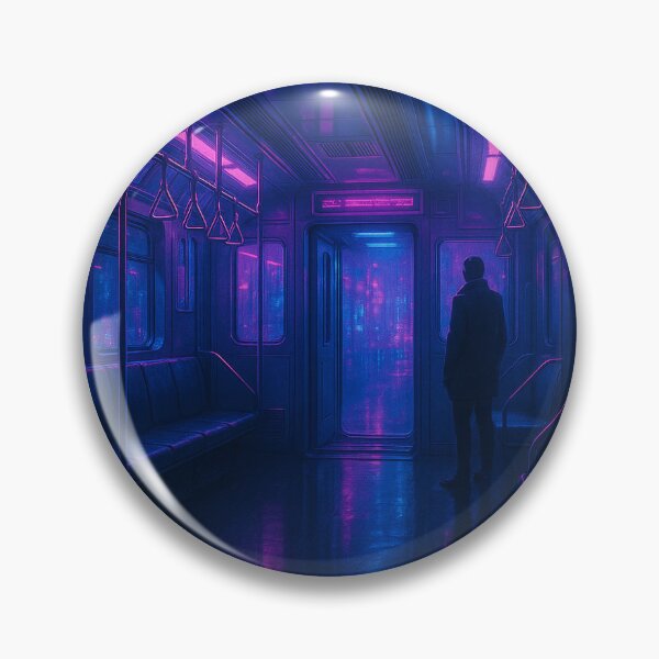 Item preview, Neon Transit – Cyberpunk Subway Interior at Night designed and sold by ZoviraDesigns.