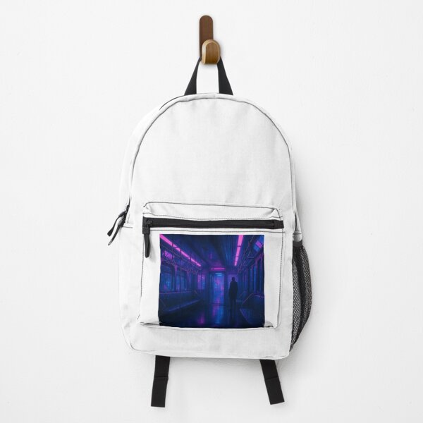 Item preview, Neon Transit – Cyberpunk Subway Interior at Night designed and sold by ZoviraDesigns.