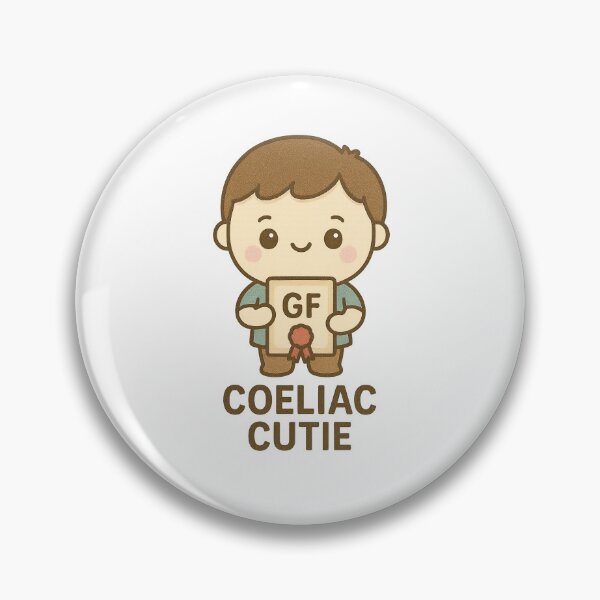 Item preview, Coeliac Cutie – Kawaii Character Holding GF Certificate | Cute Gluten-Free Pride Design designed and sold by My Gluten Free Life UK.