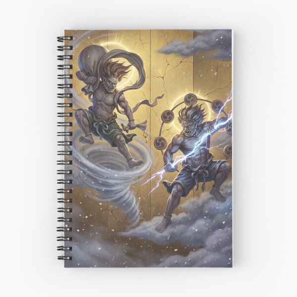 Item preview, Fujin & Raijin – Japanese Storm Gods | Thunder & Wind Deities Art designed and sold by Mori-no-Akari.