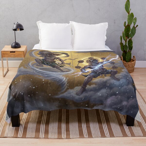 Item preview, Fujin & Raijin – Japanese Storm Gods | Thunder & Wind Deities Art designed and sold by Mori-no-Akari.