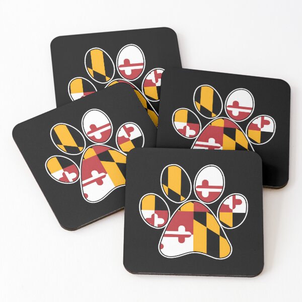 Item preview, Maryland Flag Puppy Paw Print For Dog Lovers designed and sold by iccoqfazbun10.