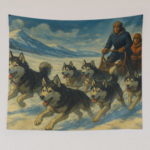 Item preview, Sled dogs in the snow designed and sold by Sigtrix.