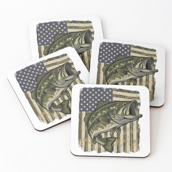 Item preview, USA Bass Fishing American Camo Flag designed and sold by Ancen1941.