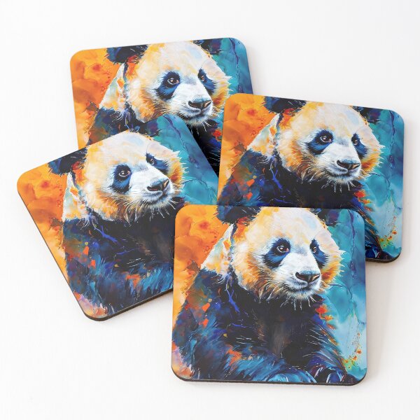 Item preview, Panda depicted in vibrant watercolor colors designed and sold by Mianku | Für das Leben.