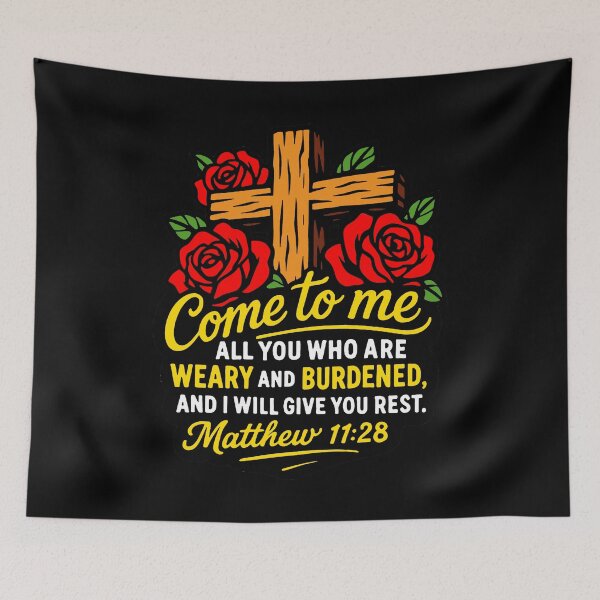 Item preview, Matthew 11:28 Come To Me All You Who Are Weary And Burdened designed and sold by plushism.