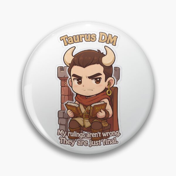 Item preview, Taurus DM Sticker – Funny DnD Zodiac Dungeon Master Design Men designed and sold by RpgTools.