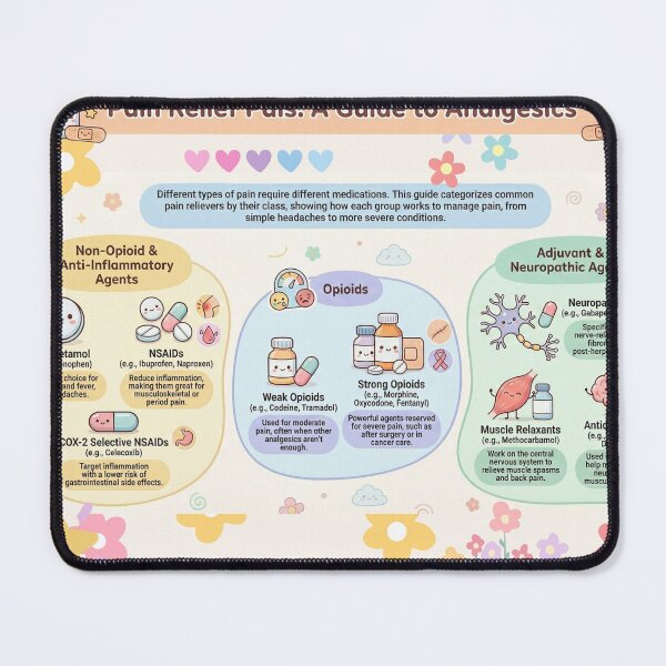 Item preview, Pain Relief Pals: A Guide to Analgesics Pharmacology Drug Classes designed and sold by sociallyawkw.