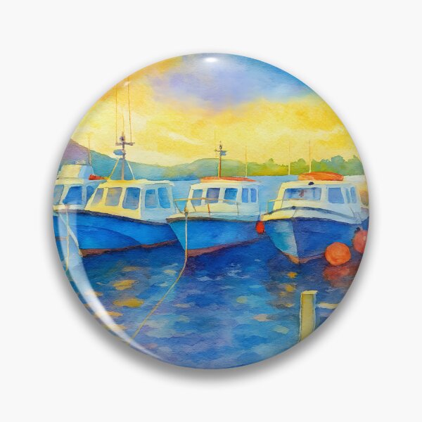 Item preview, Teelin Pier Carrick Co Donegal Ireland watercolor designed and sold by OliDesigns.