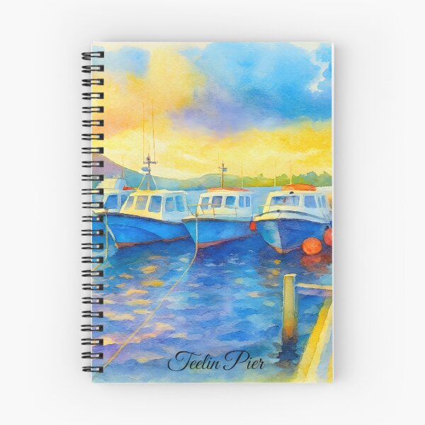 Item preview, Teelin Pier Carrick Co Donegal Ireland watercolor designed and sold by OliDesigns.
