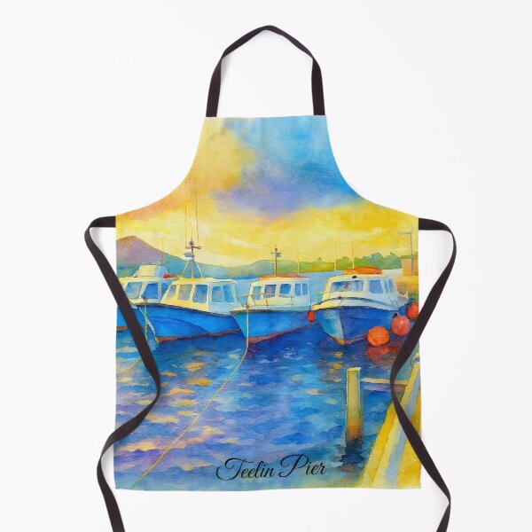 Item preview, Teelin Pier Carrick Co Donegal Ireland watercolor designed and sold by OliDesigns.