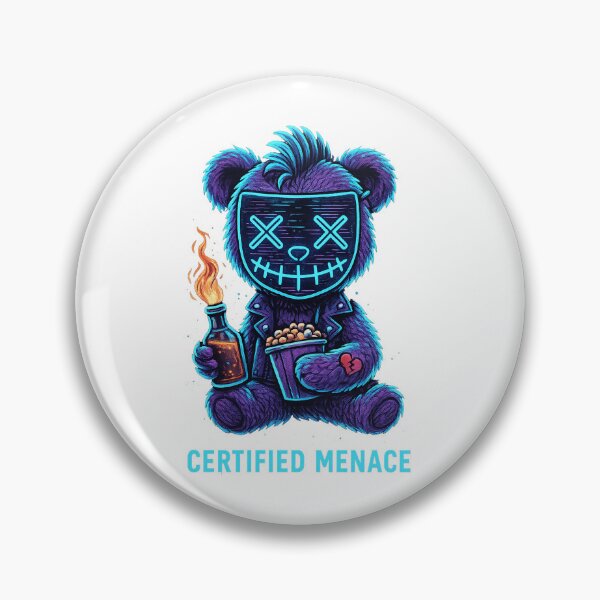 Item preview, Certified Menace – Neon Teddy Bear Street Art designed and sold by the-dovlat.