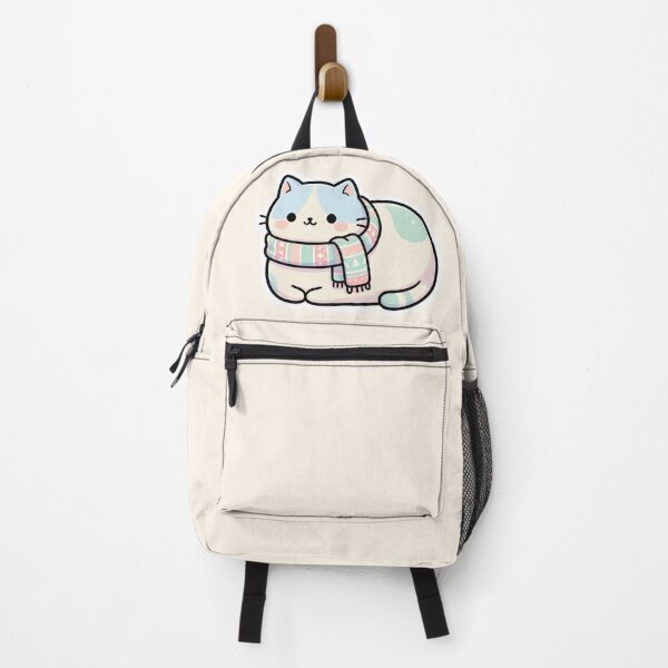 Item preview, Cozy Winter Loaf Cat Sticker – Cute Calm Cat with Scarf Aesthetic designed and sold by MuseAI.