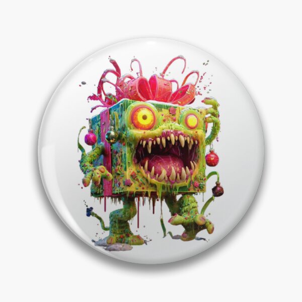 Item preview, Christmas Gift Box Monster Horror Art designed and sold by AlexLineArt.