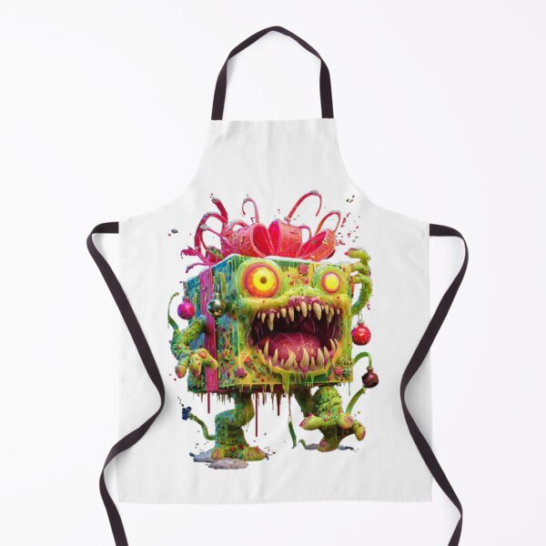 Item preview, Christmas Gift Box Monster Horror Art designed and sold by AlexLineArt.
