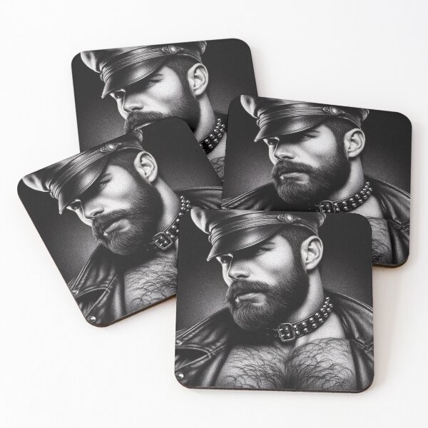Item preview, Pointillism Gay Pride Berlin Lusty Leather Daddy Leder Pride Graphic Design designed and sold by ItsAKinkThing.