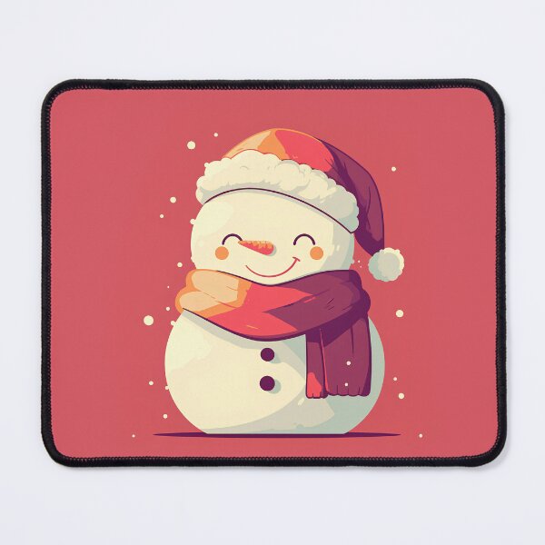 Item preview, Cute Smiling Snowman with Santa Hat – Cozy Christmas Kawaii Illustration designed and sold by Windy-market.