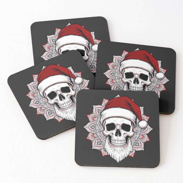 Item preview, Santa Skeleton Skull Portrait | Funny Dark Christmas Vector designed and sold by ColorSplash123.