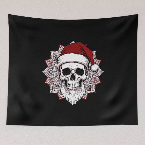Item preview, Santa Skeleton Skull Portrait | Funny Dark Christmas Vector designed and sold by ColorSplash123.