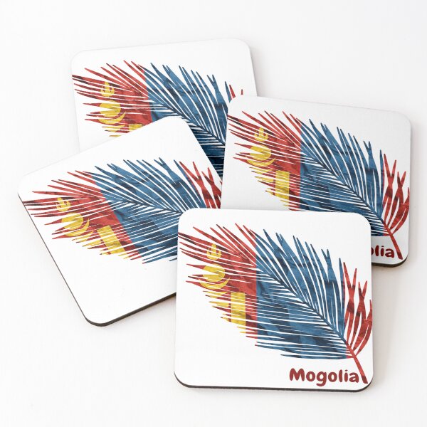 Item preview, Abstract Flag of Mongolia – Feather Design designed and sold by ArteJorge48.