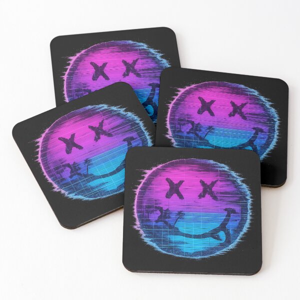 Item preview, Retro Vaporwave Nirvana Smiley – Neon Sunset Grunge Art designed and sold by AddictiveDesign.
