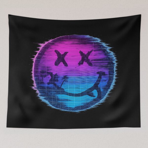 Item preview, Retro Vaporwave Nirvana Smiley – Neon Sunset Grunge Art designed and sold by AddictiveDesign.