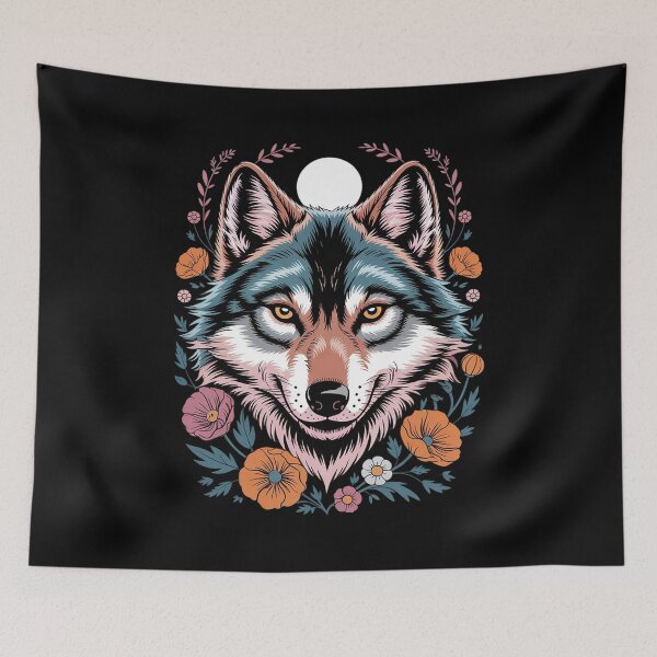 Item preview, Celtic Mythology Fenrir Wolf Floral Viking Wolf of Odin  designed and sold by RoyTill0Art.