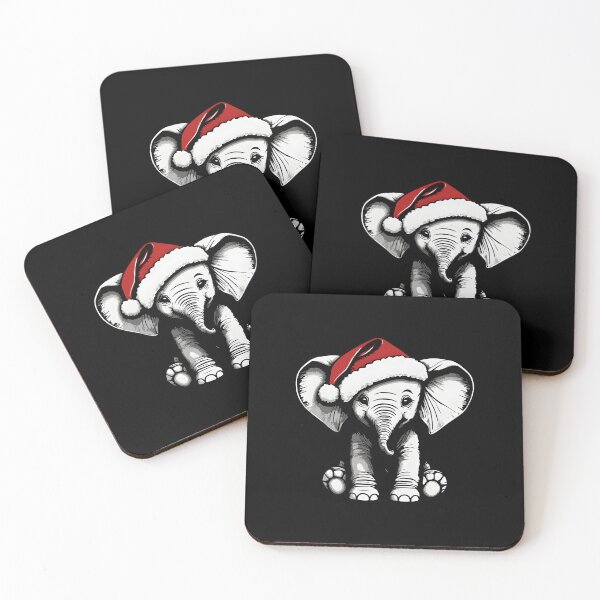 Item preview, Elephant With Santa Hat designed and sold by bnrvwpgklkq69.