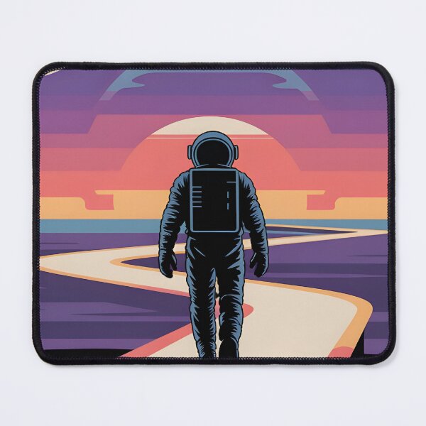 Item preview, Lone Astronaut at Neon Sunset Planet designed and sold by Ambient Mind Design.