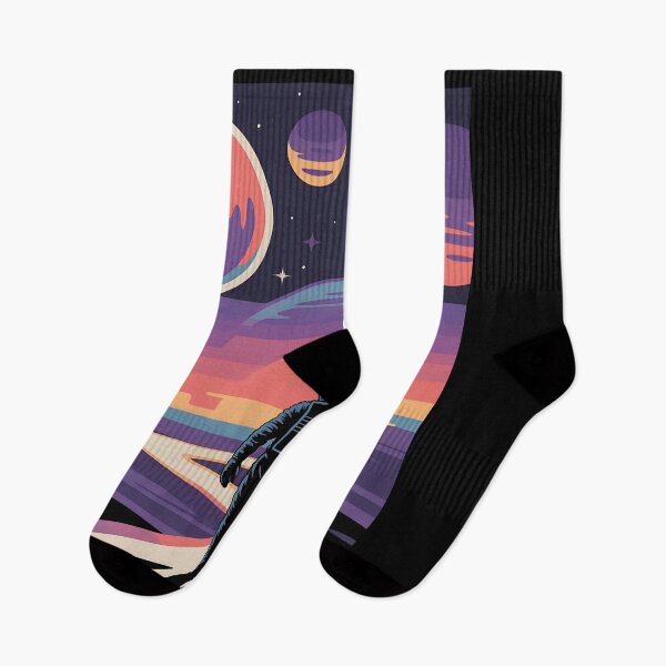 Item preview, Lone Astronaut at Neon Sunset Planet designed and sold by Ambient Mind Design.