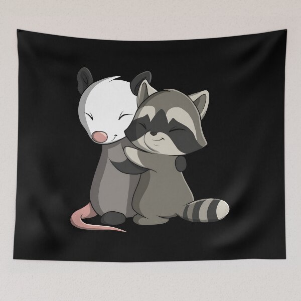 Item preview, Opossum And Raccoon Hug designed and sold by bnrvwpgklkq69.