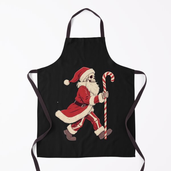 Item preview, Santa Skeleton Walking | Candy Cane Staff Vector designed and sold by ColorSplash123.