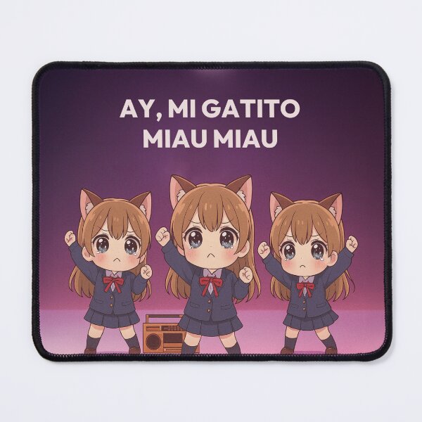 Item preview, AY, MI GATITO MIAU MIAU - Cute Kawaii Cat Meme Dance Illustration designed and sold by Mog Mog Eatalot – Tokyo x A’dam Mashup.