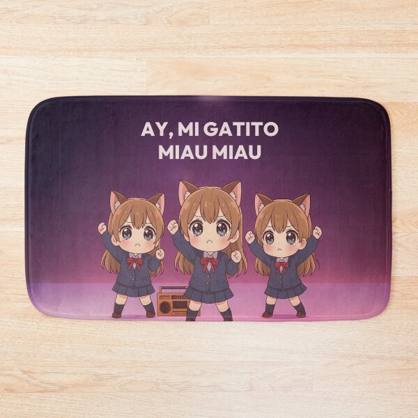 Item preview, AY, MI GATITO MIAU MIAU - Cute Kawaii Cat Meme Dance Illustration designed and sold by Mog Mog Eatalot – Tokyo x A’dam Mashup.