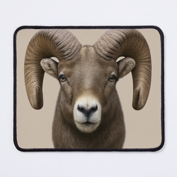 Item preview, Ram Face – Realistic Wildlife Portrait Illustration designed and sold by BROHLine Studio.