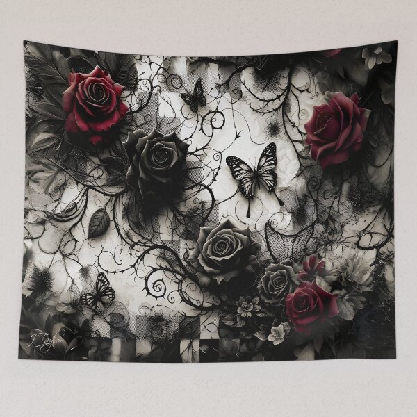 Item preview, Butterflies and Roses #2 designed and sold by JacquiTaylorArt.