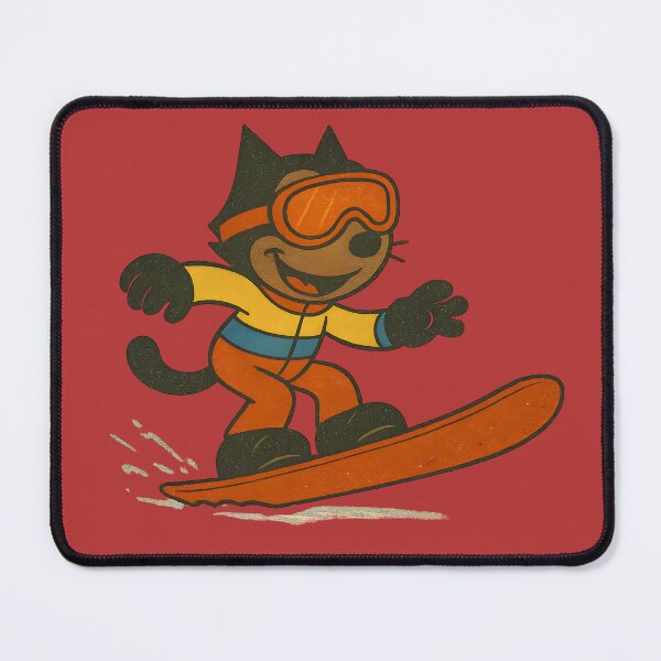 Item preview, FELIX CAT ON THE SLOPE ALL TANNED WITH A SNOWBOARD designed and sold by infinitearte.