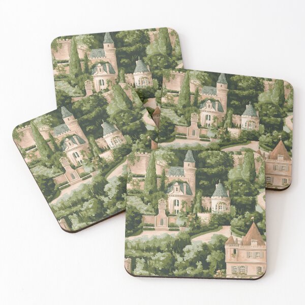 Item preview, Lush castles and gardens of Loire Valley gouache painting designed and sold by SophieClimaArt.