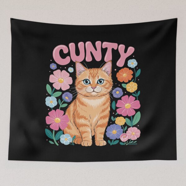 Item preview, Cunty Floral Cat For Sassy Cat Lovers Apparel  designed and sold by RoyTill0Art.