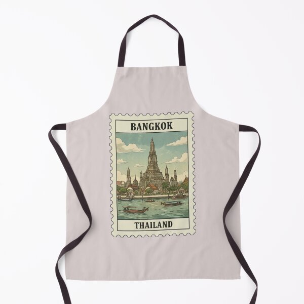 Item preview, Vintage Bangkok Stamp – Wat Arun & Chao Phraya River designed and sold by allaboutstamps.
