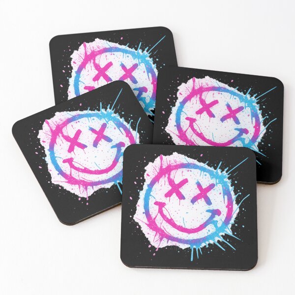 Item preview, Neon Splatter Smiley – Nirvana Inspired Grunge Pop Art designed and sold by AddictiveDesign.