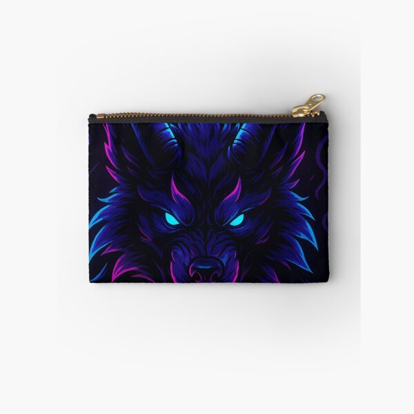 Item preview, Neon Demon Wolf – Cyber Hellhound Fantasy Art designed and sold by GolabMagic.