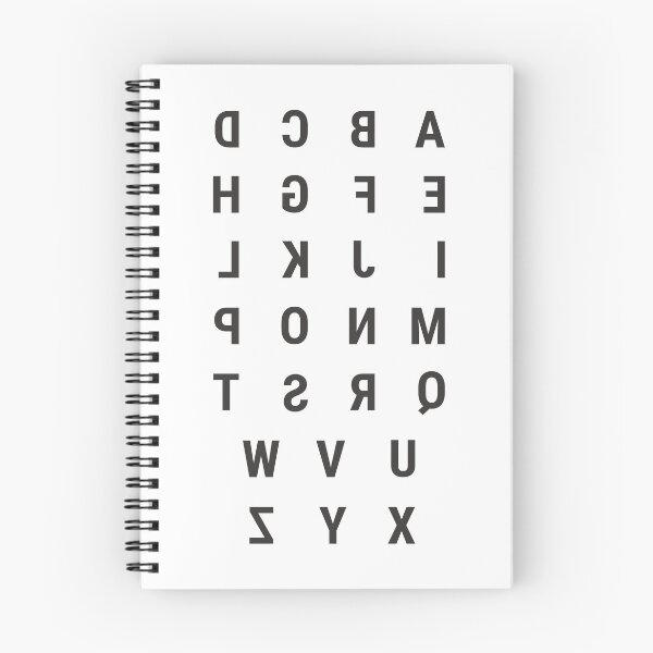 Item preview, English alphabets reverse mirror letters designed and sold by Think4Prints.