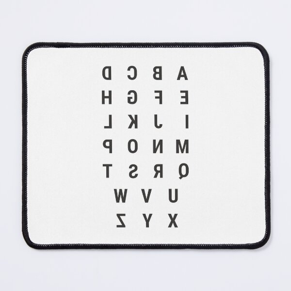 Item preview, English alphabets reverse mirror letters designed and sold by Think4Prints.